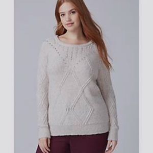 NWT 22/24 LB Studded Cable Sweater